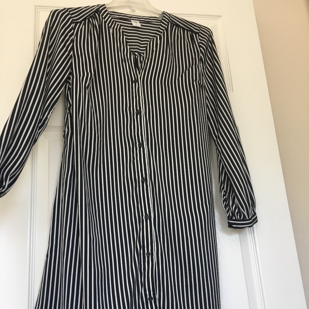 Stripped button down dress